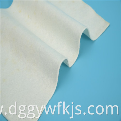 Flame retardant cotton needle punched non-woven fabric white